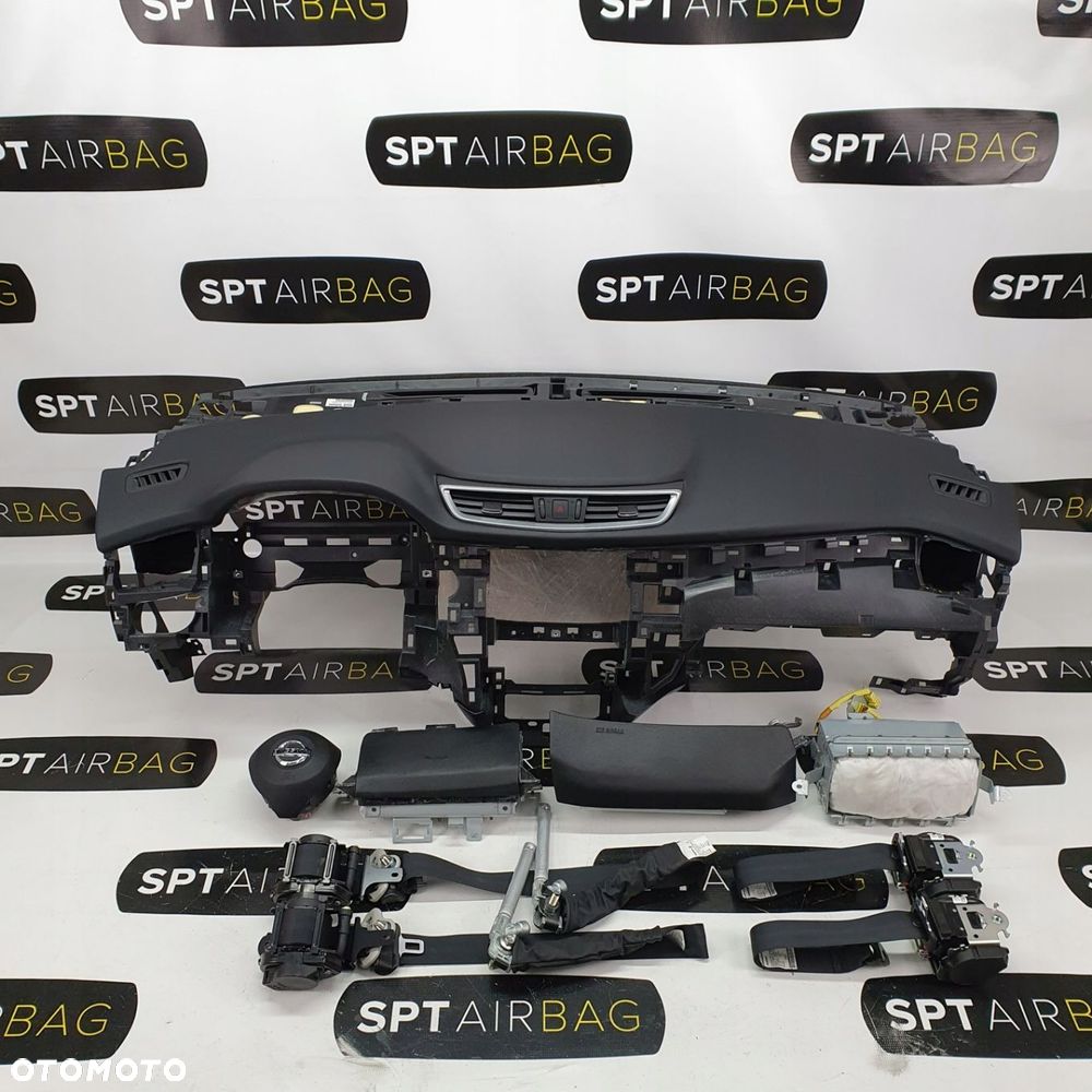 NISSAN ROGUE DESKA ROZDZIELCZA KONSOLA KOKPIT PULPIT PODUSZKI AIRBAG AIR BAG PASY NAPINACZE KIT SET - 1