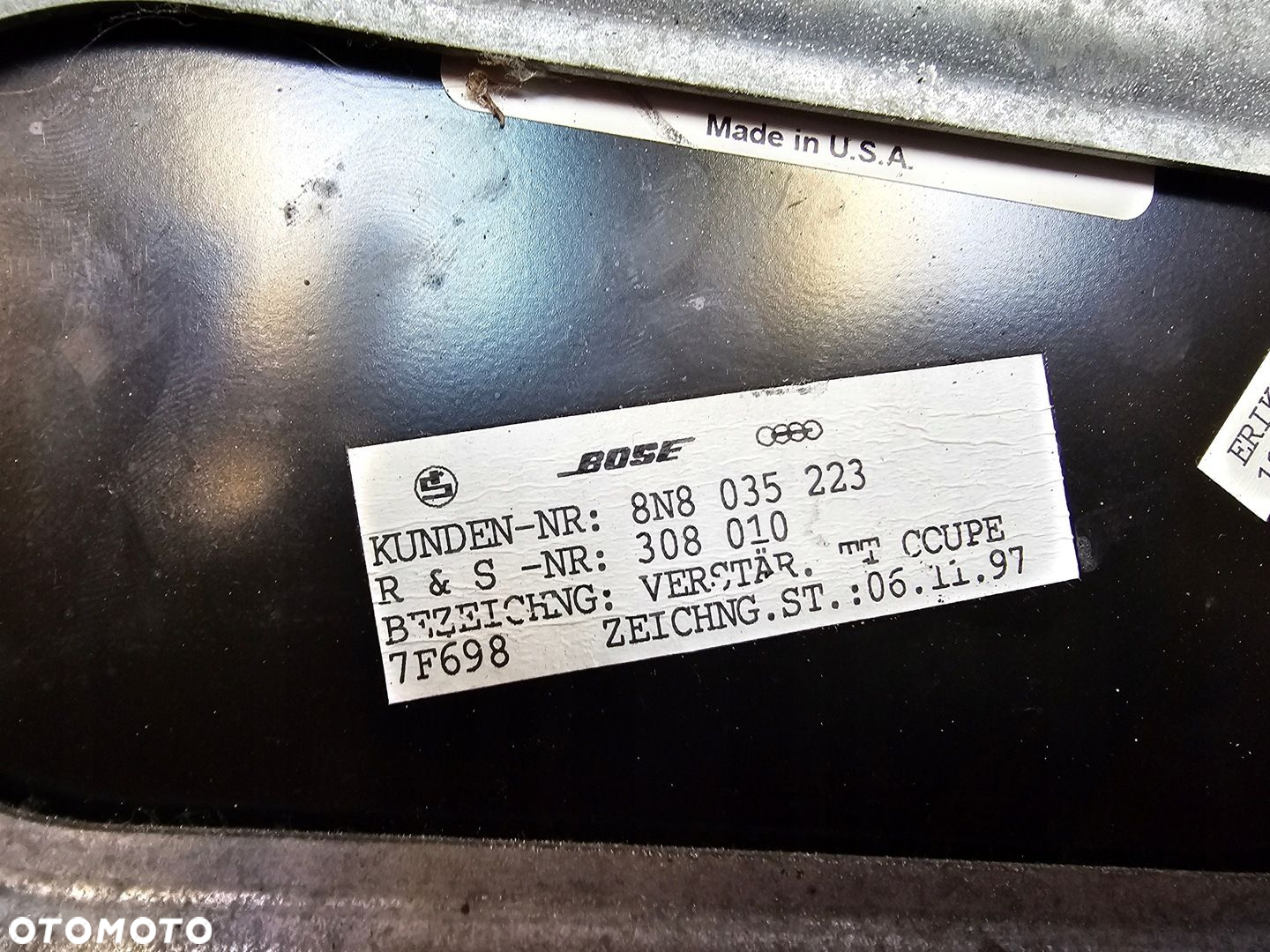 WZMACNIACZ RADIA BOSE AUDI TT 8N EU 98 8N8035223 - 4
