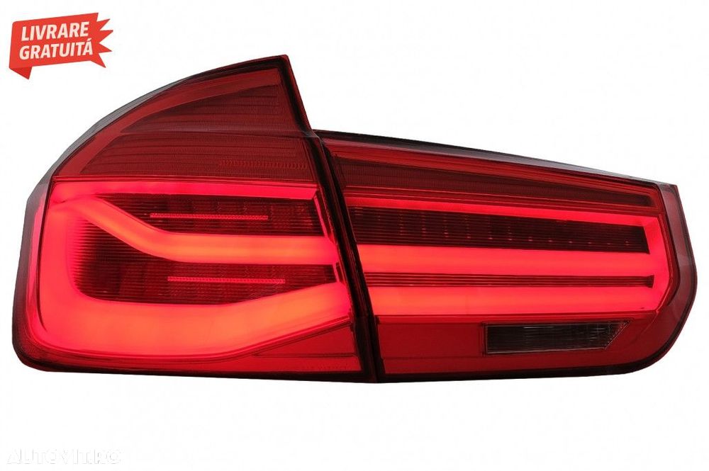 Stopuri LED BMW Seria 3 F30 (2011-2019) Rosu Clar LCI Design cu Semnal - 2