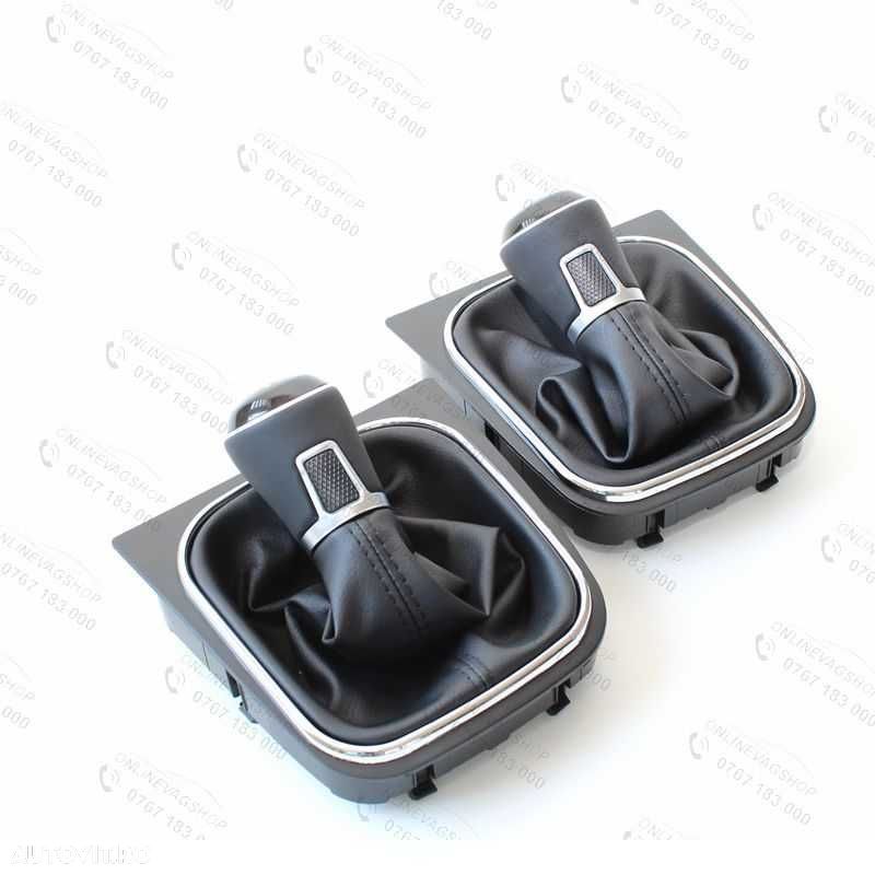 Schimbator viteze piele VW Golf 5, Golf 6, Jetta, Eos, Scirocco - 3