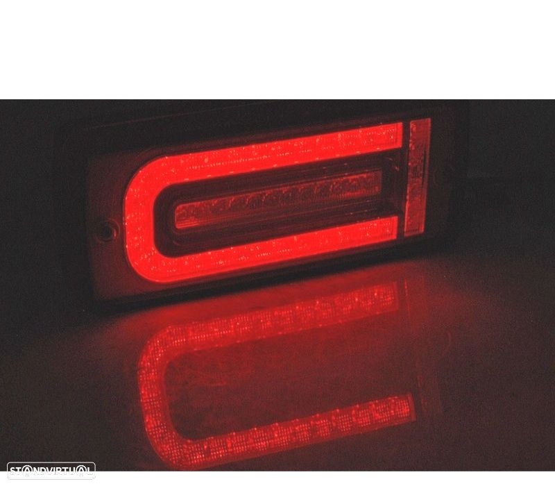 CONJUNTO DR FAROLINS PARA MERCEDES G-CLASS W463 07-17 NOVA EDIÇÃO DE LEDS VERMELHO CLARO - 3