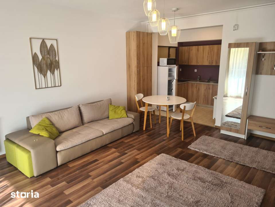 Apartament 1 camera, finisat, mobilat, utilat, complex rezidential — fotografia 1
