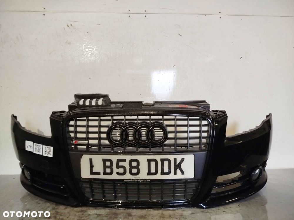+ ZDERZAK PRZÓD PRZEDNI AUDI A4 B7 S LINE S4 B7 LY9B CZARNY HALOGENY - 1