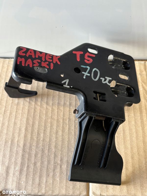 VW T5 TRANSPORTER MULTIVAN CARAVELLA 03- Zamek rygiel klamka zaczep maski - 6