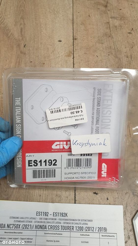 Poszerzenie stopki Givi ES1192 Honda NC750X - 4