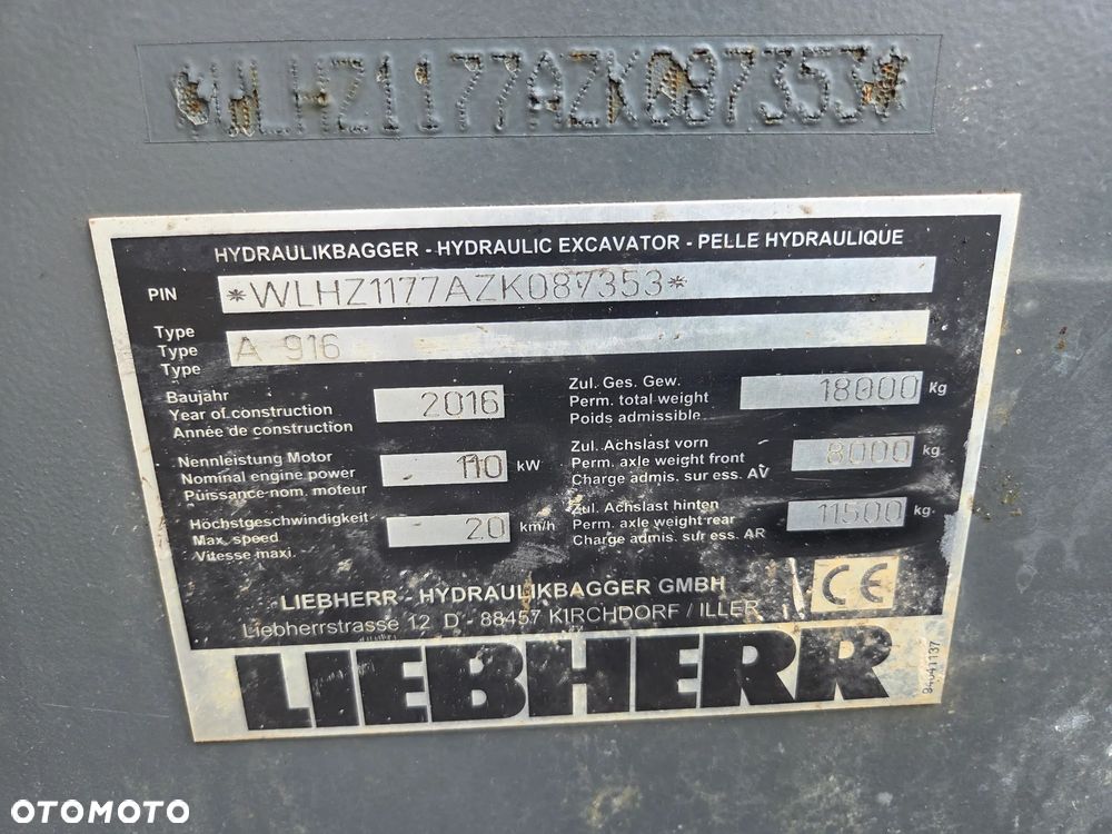 Liebherr A916 / z Niemiec / stan idealny / - 8