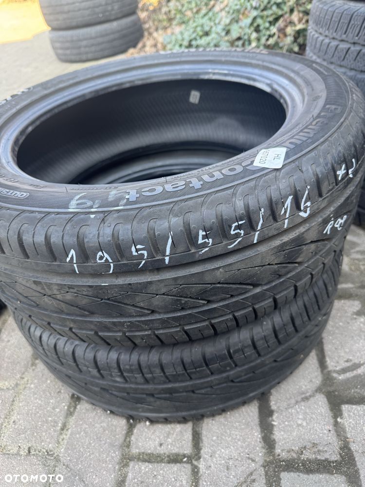 2 sztuki opon letnich 195/55/16 CONTINENTAL Używane F-Vat - 1