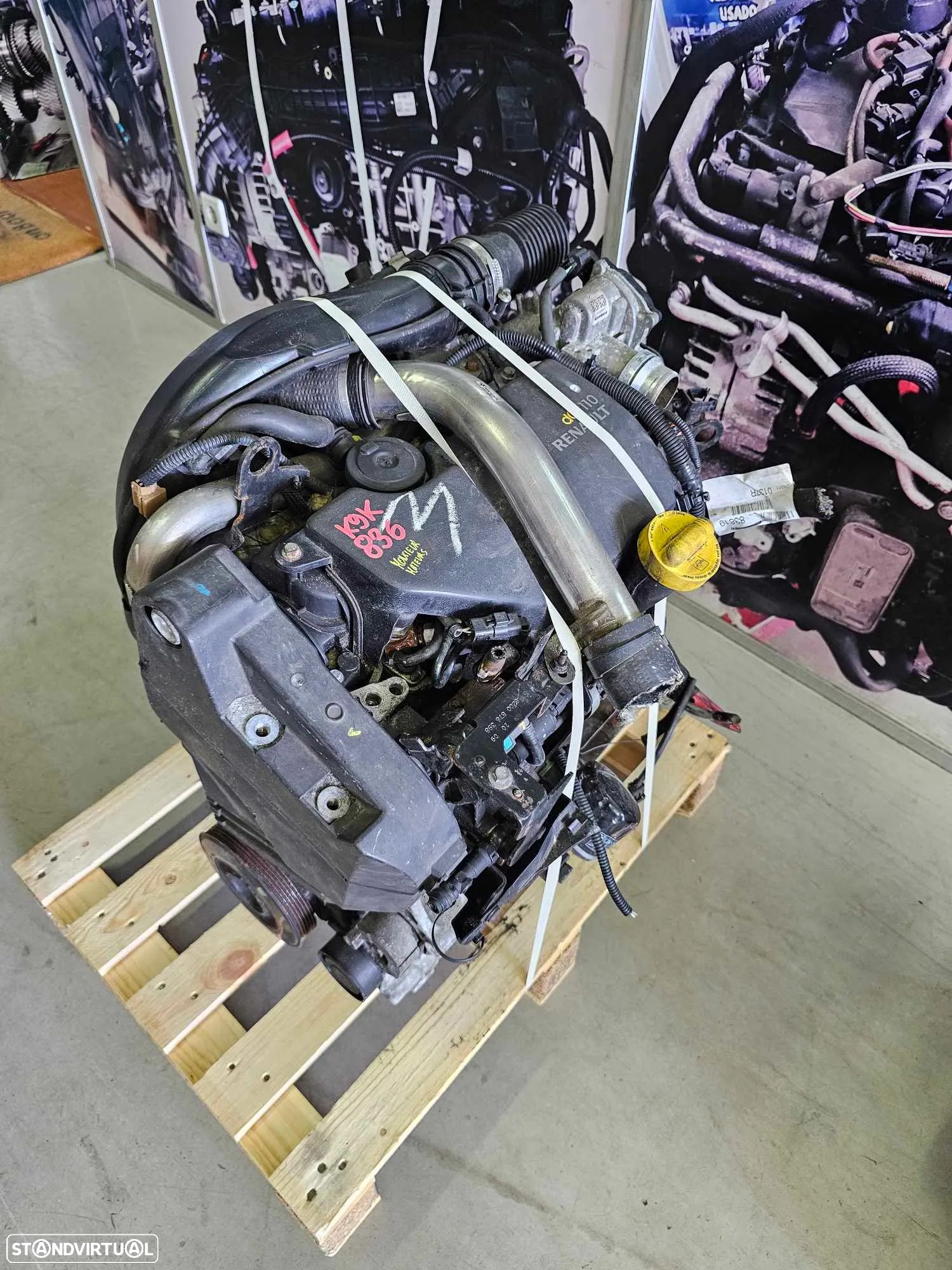 Motor Renault Megane III 1.5 DCI, de 110cv, ref K9K 836 - 1