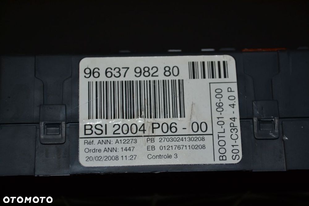 CITROEN PEUGEOT MODUŁ BSI 9663798280 - 4