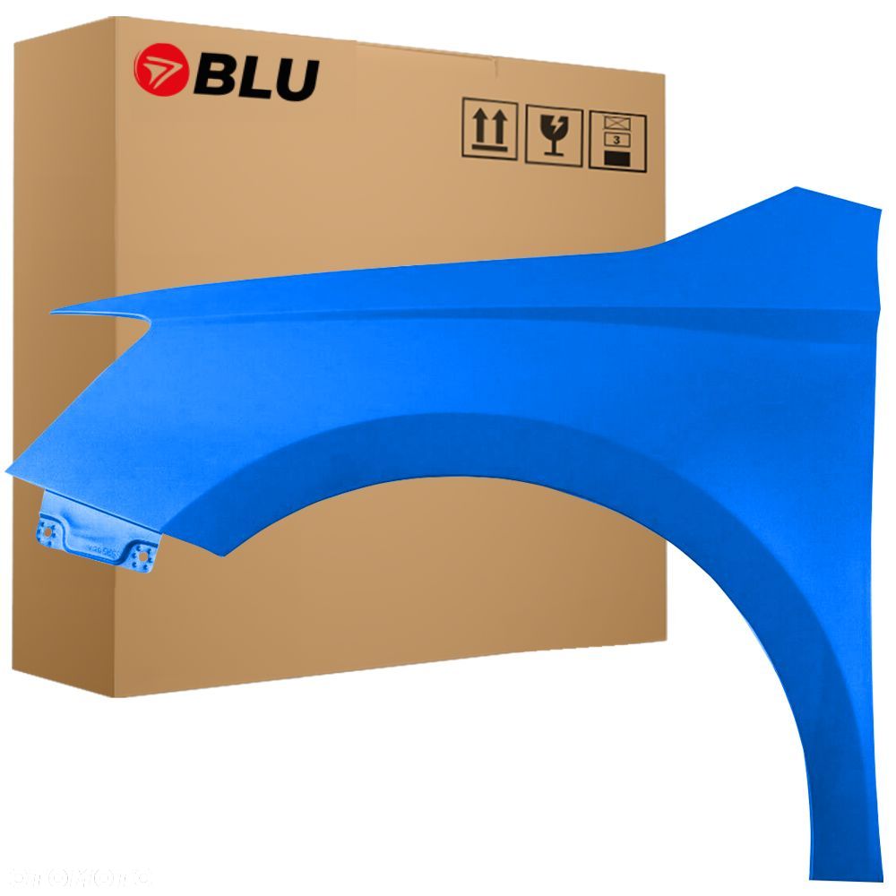 BLU Błotnik Skoda Fabia III 3 NJ3 LF5W Lewy Niebieski 2014-2018 przód RaceBlau - 1