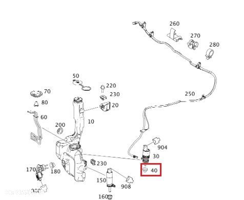 MERCEDES W204 W212 W207 CLS Uszczelka pompki zbiornika plynu spryskiwaczy - 2