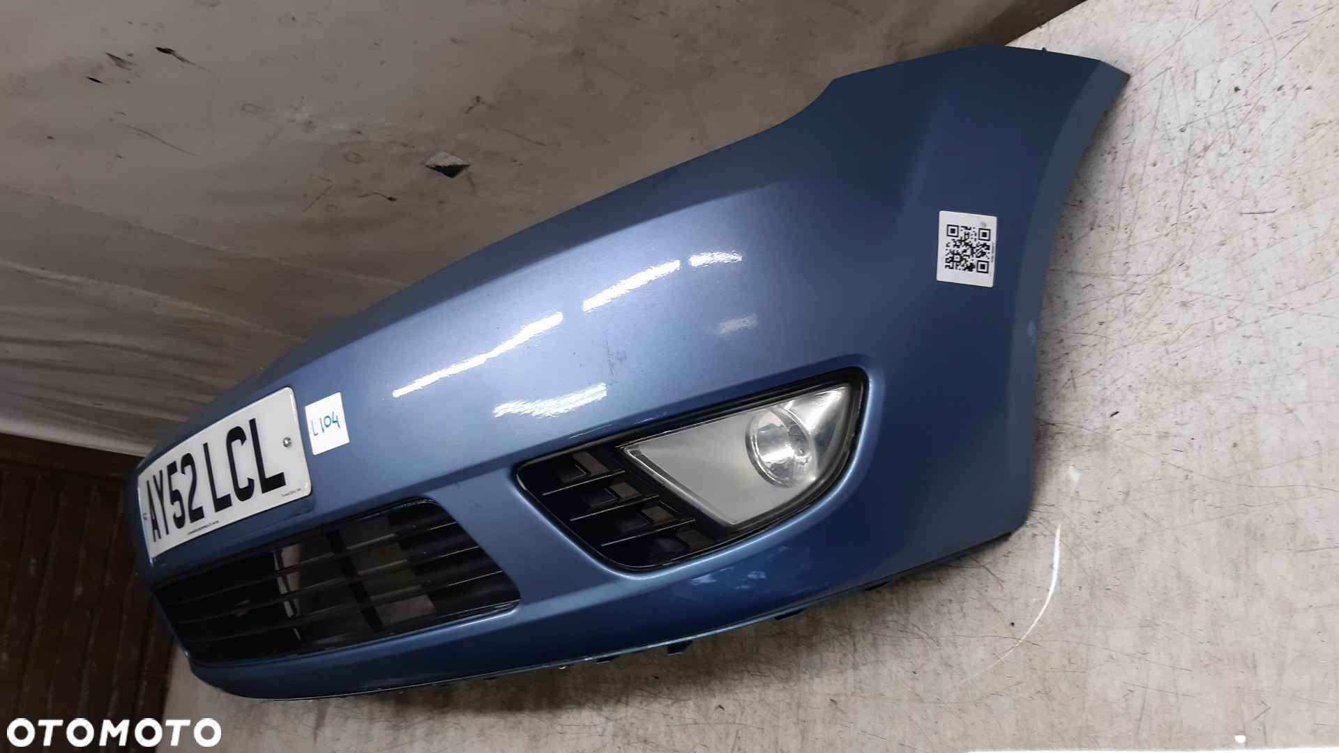 } ZDERZAK PRZÓD PRZEDNI DO FORD FIESTA MK6 VI J4 BŁĘKITNY HALOGENY - 4