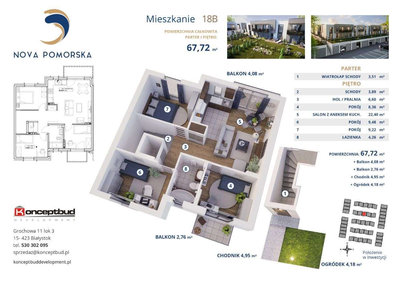 Nova Pomorska | mieszkanie 18B | 67.72 m2