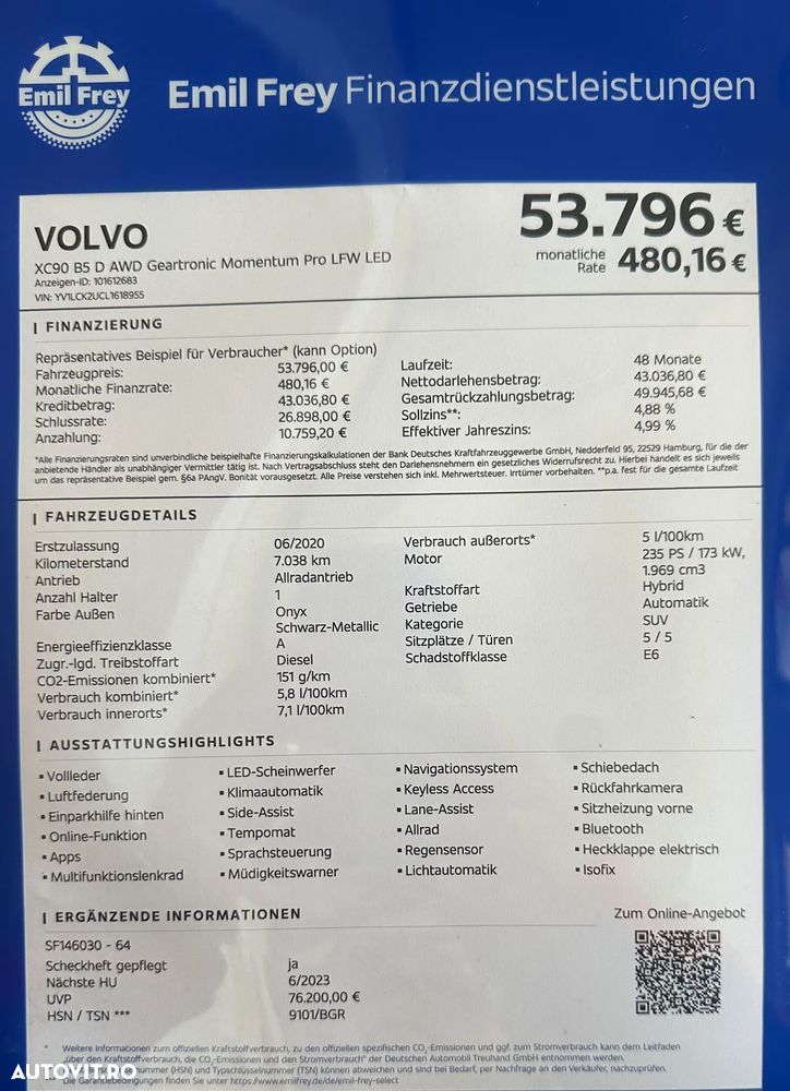 Volvo XC 90 B5 D AWD Geartronic Momentum Pro - 19