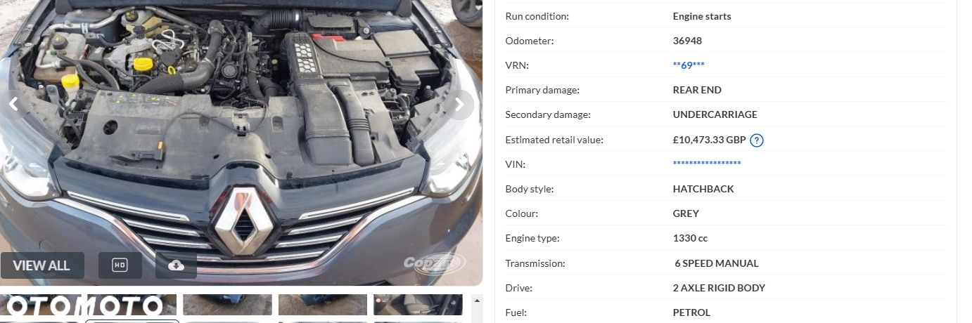RENAULT MEGANE IV DRZWI LEWE TYŁ KOD LAKIERU TEKPN - 4