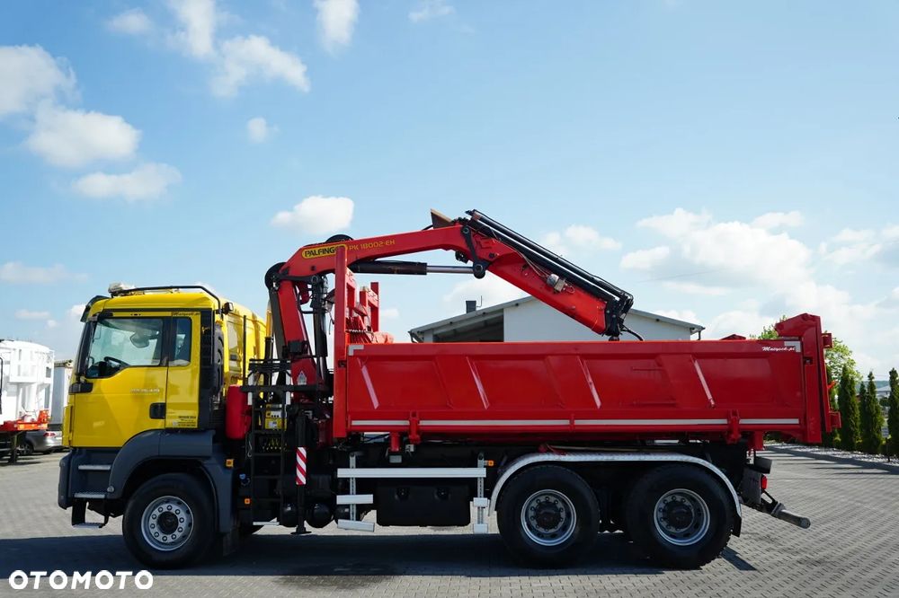 MAN TGS 26.420 / 6x4 / WYWROTKA 2 STRONNA / HYDROBURTA / BORDMATIC + HDS PALFINGER 18002 / ROTATOR / PILOT / EURO 6 - 12