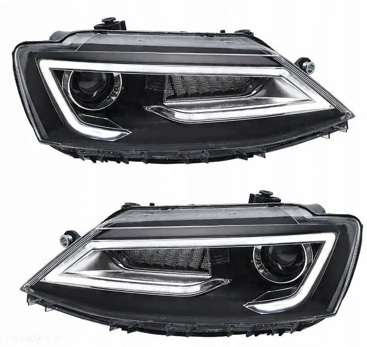 Reflektory Lampy kpl Vland Led Neon Tuning Black VW Jetta VI 5c 6 2010-2018 - 1