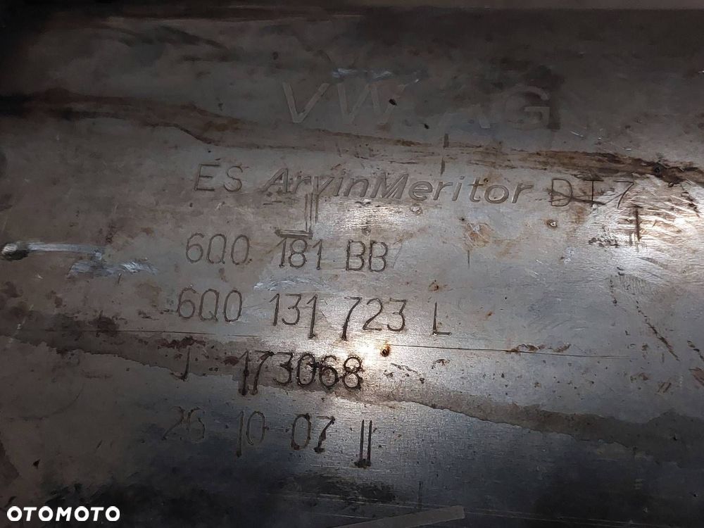 DPF FILTR CZĄSTEK STAŁYCH PUSTY ROOMSTER I 1.9 TDI 6Q0131723L ID: 237323 - 5