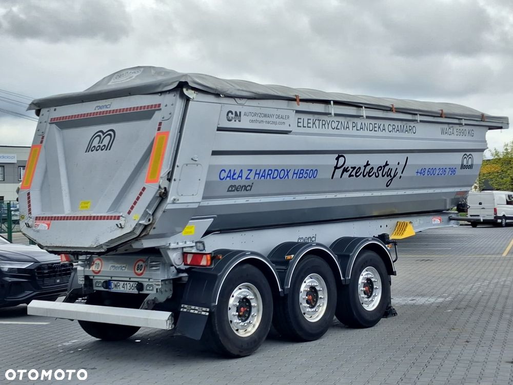 Menci Stalowa wywrotka 27m3, Elektryczny dach, Hardox - 4