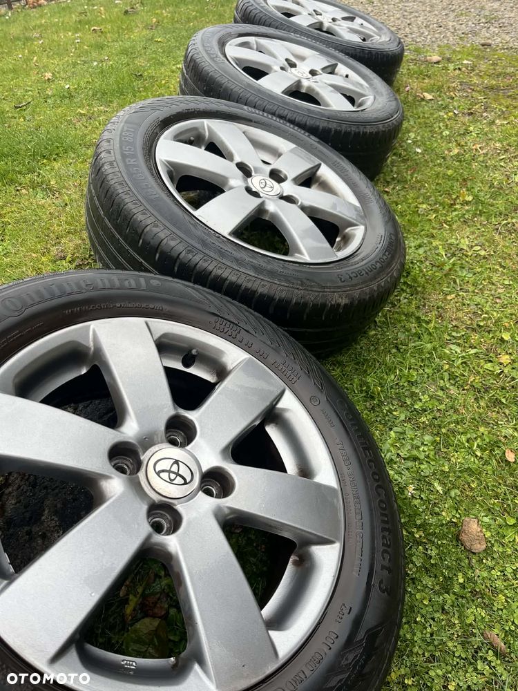 Alufelgi Toyota 15” 6Jx15 + opony Continental – komplet, dobry stan - 2