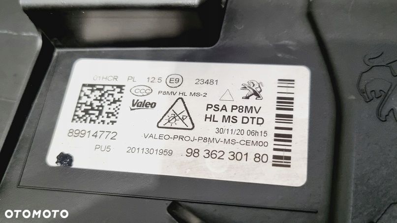 REFLEKTOR PRAWY FULL LED PEUGEOT 3008 II 5008 II LIFT EUROPA - 4