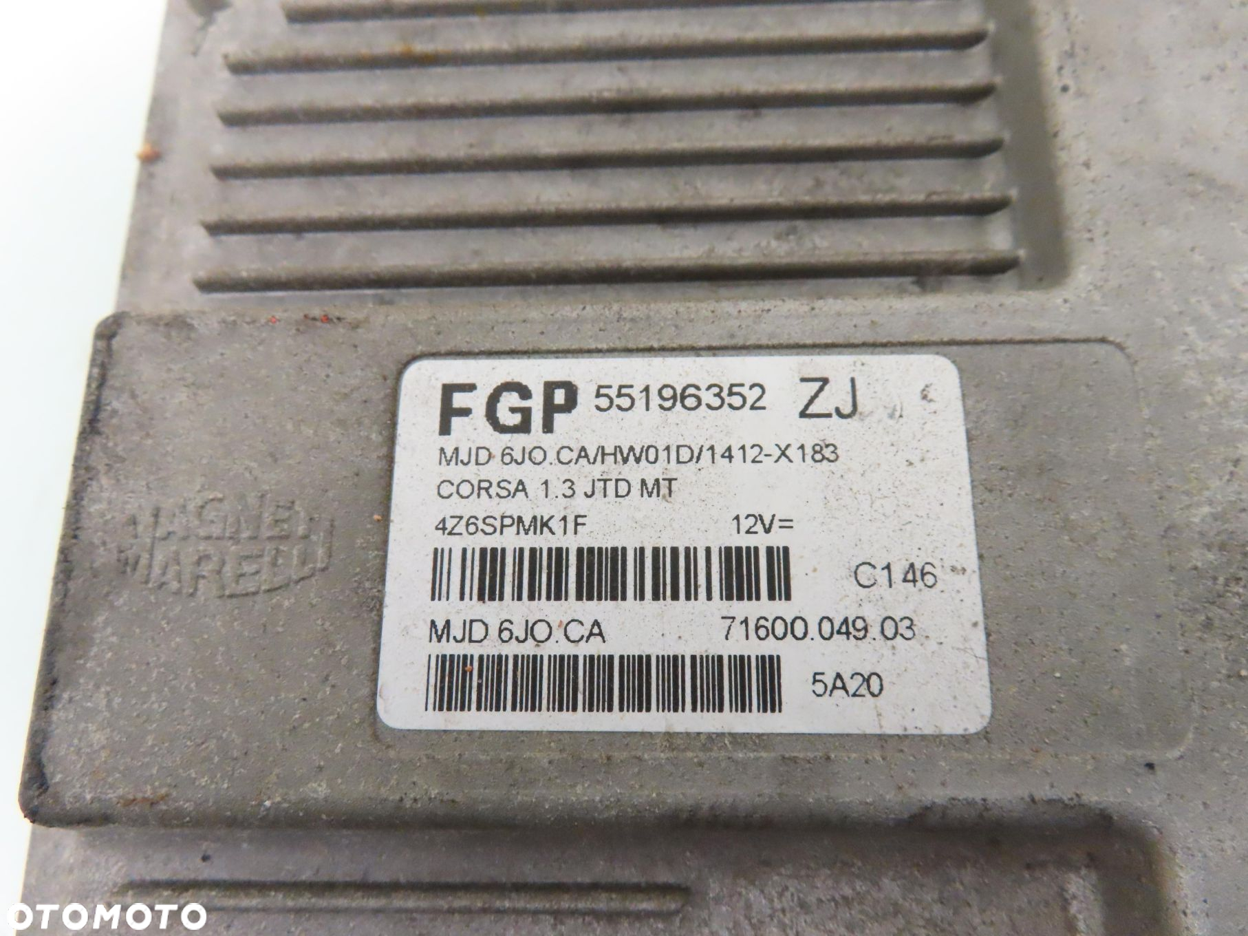STEROWNIK OPEL CORSA C 1.3 CDTI 55196352ZJ 7160004903 - 4