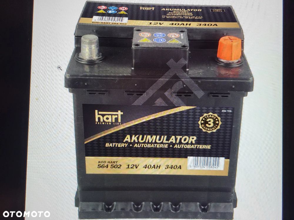 AKUMULATOR 40AH 340A 175X175X190/P+/PREM - 1