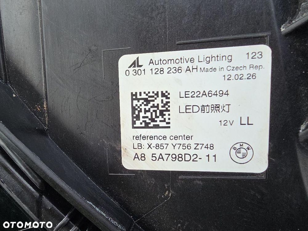 BMW 5 G60 G61 M5 G90 G99 Lampa prawa Full Led Adaptive 5A798D2-11 Srebna - 11
