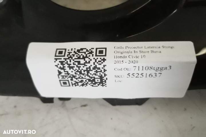 Grila Proiector Laterala Stanga Originala In Stare Buna Honda  Civic - 7