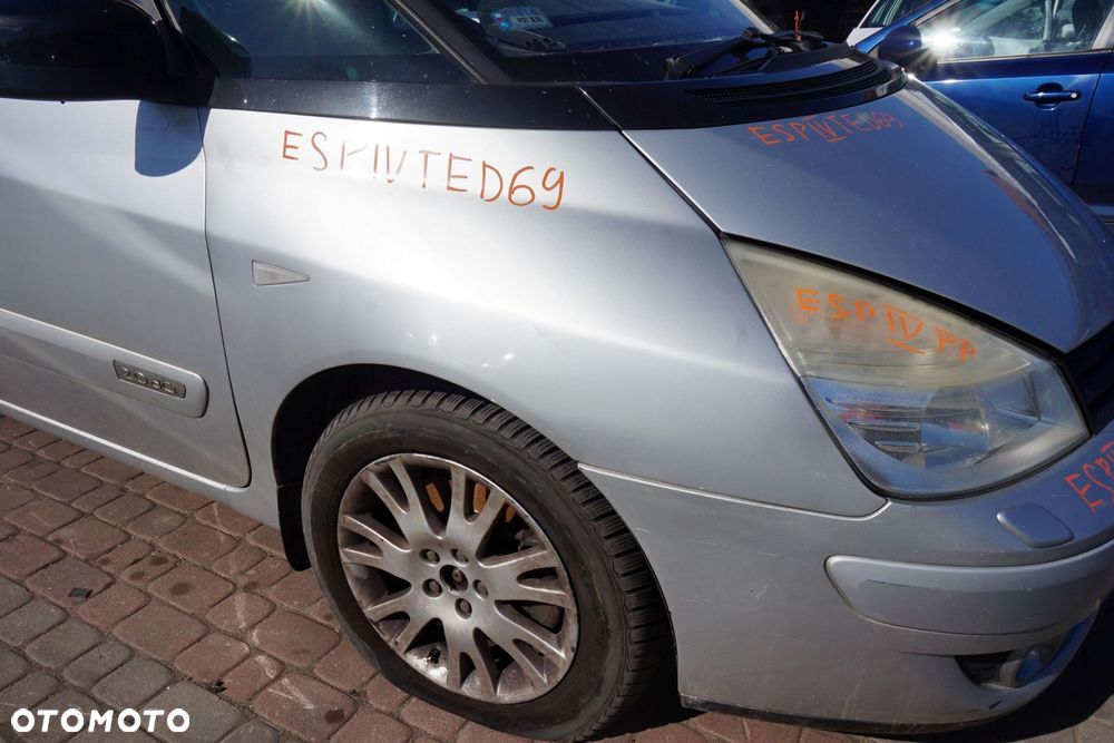 MASKA ZDERZAK BŁOTNIKI LAMPY ESPACE GRAND IV PH2 LIFT TED69  RENAULT 2006-2010 SREBRNY PRZÓD KOMPLETNY - 16