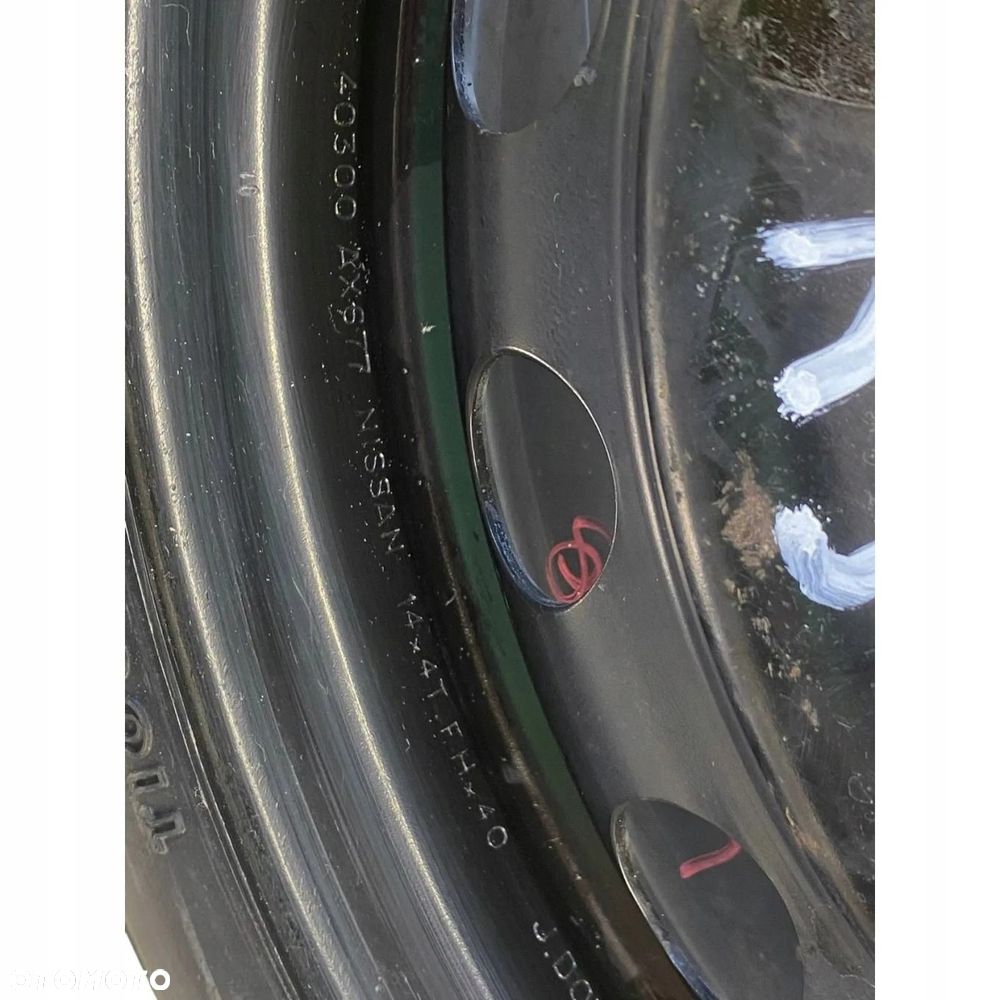 KOŁO DOJAZDOWE NISSAN MICRA K12 115/70 R14 4X100 40300AX677 - 10