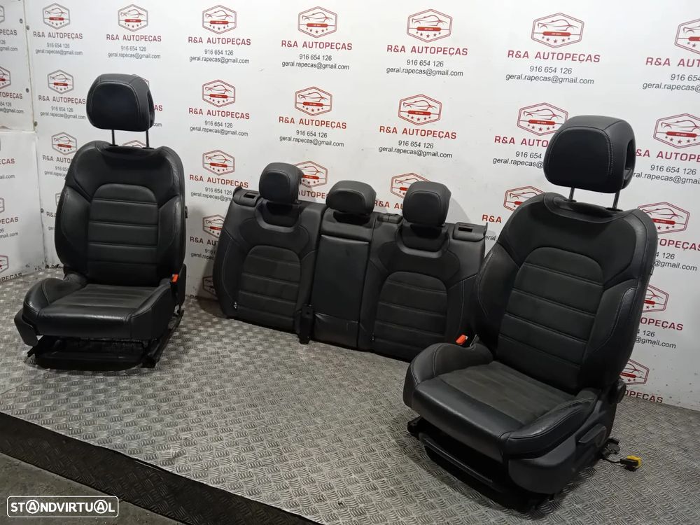 Conjunto de Bancos Citroën Ds5 Elétricos Pele e Alcântara Original - 2