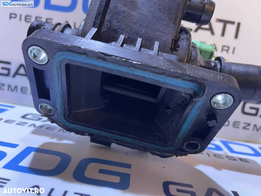 Corp Carcasa Flansa Termostat Senzor Temperatura Apa Motor Peugeot 1007 1.4 HDI 2005 - 2009 Cod 848683C - 4