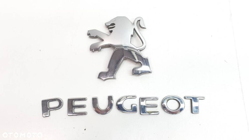 EMBLEMAT ZNACZEK LOGO KLAPY TYŁ TYLNEJ BAGAŻNIKA PEUGEOT 807 1491800077 - 1