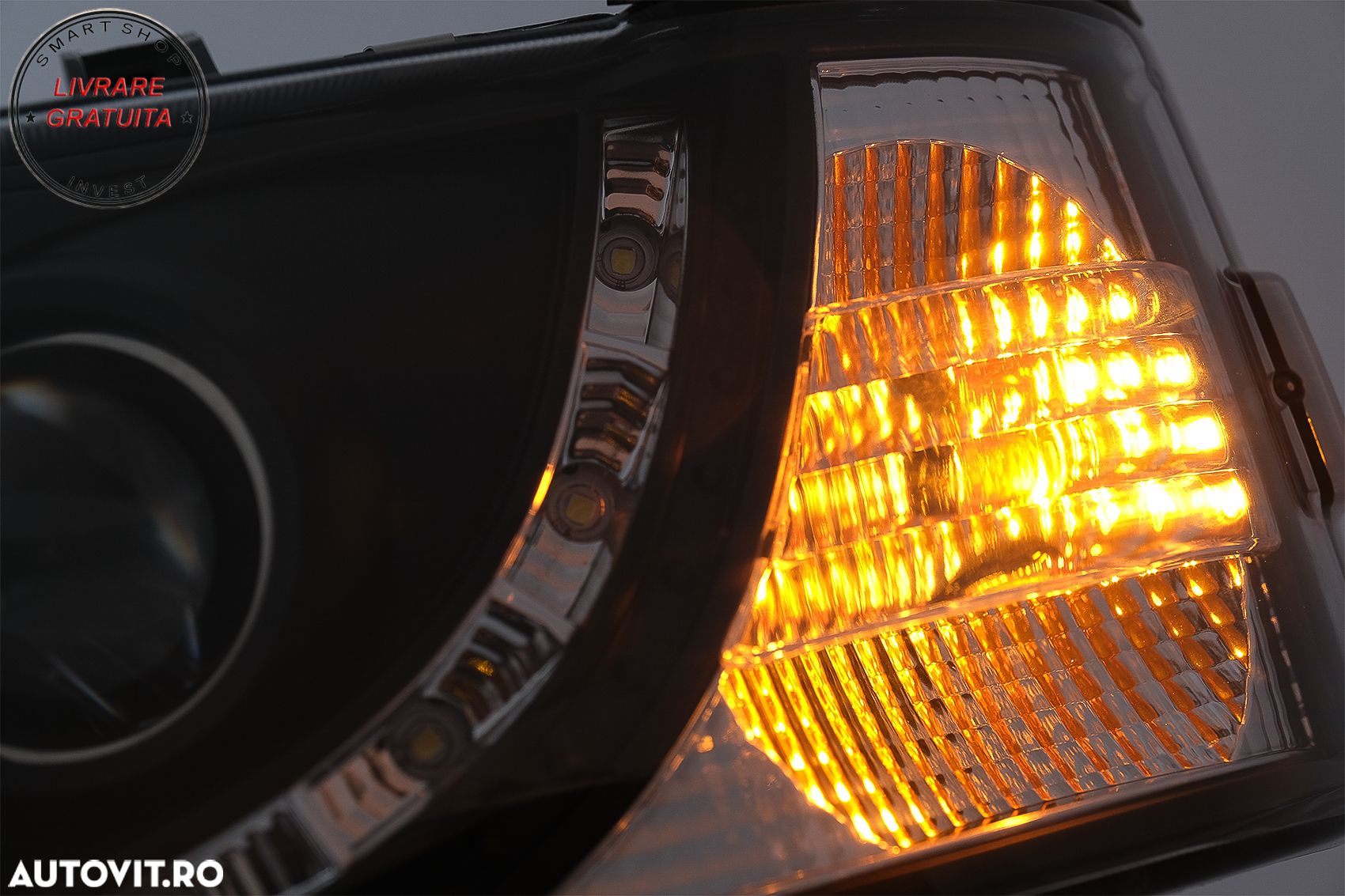 Faruri LED DRL VW Transporter T4 (1990-2003) Negru- livrare gratuita - 6