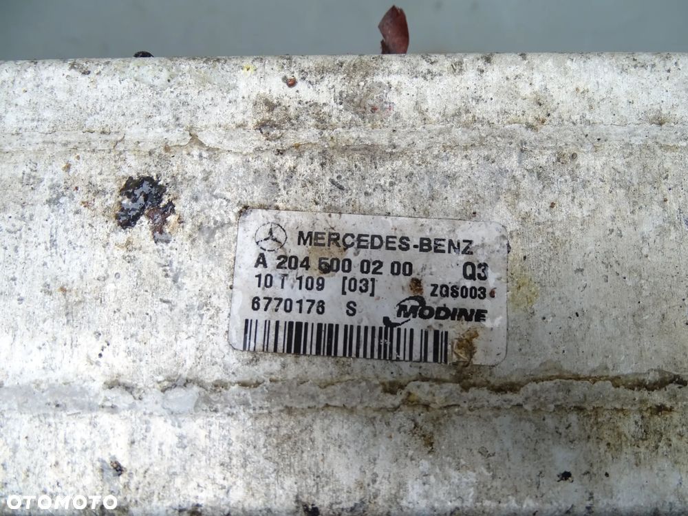 MERCEDES W 204 CHŁODNICA INTERCOOLER POWIETRZA A2045000200 - 3