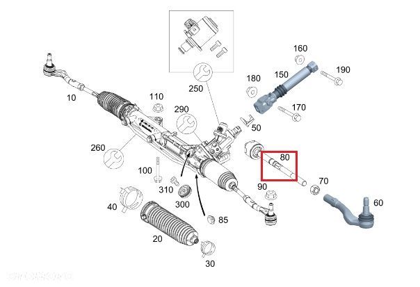MERCEDES SLK W204 W207 W212 Pierscien uszczelniajacy pompy wspomagania - 2