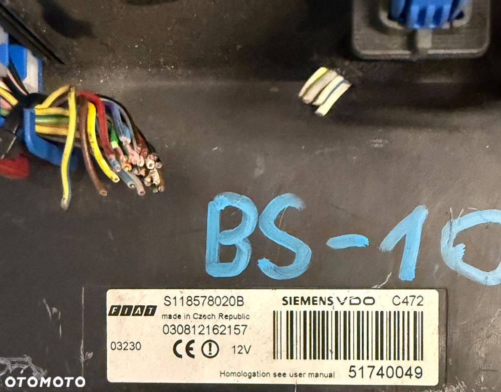 Sterownik Komputer Moduł BSI Fiat 51740049 - 2