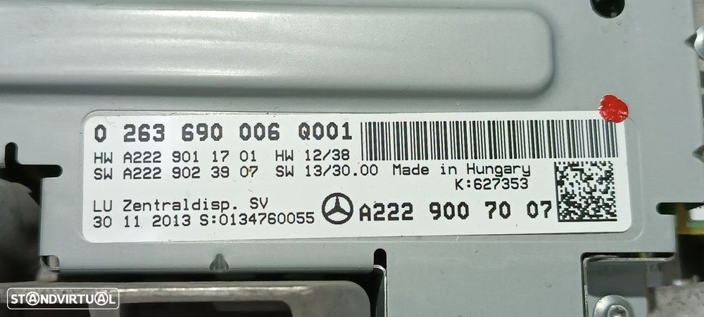 TELA/ECRÃ MULTIFUNÇÕES MERCEDES CLASE S (W222) LIM. S 350 BLUETEC (222.032) - 8