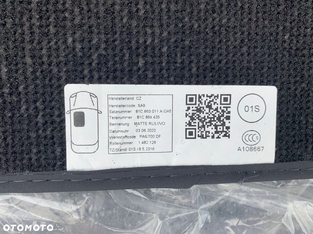 DYWANIKI WELUROWE AUDI Q2 81A JAK NOWE KOMPLET UK - 10