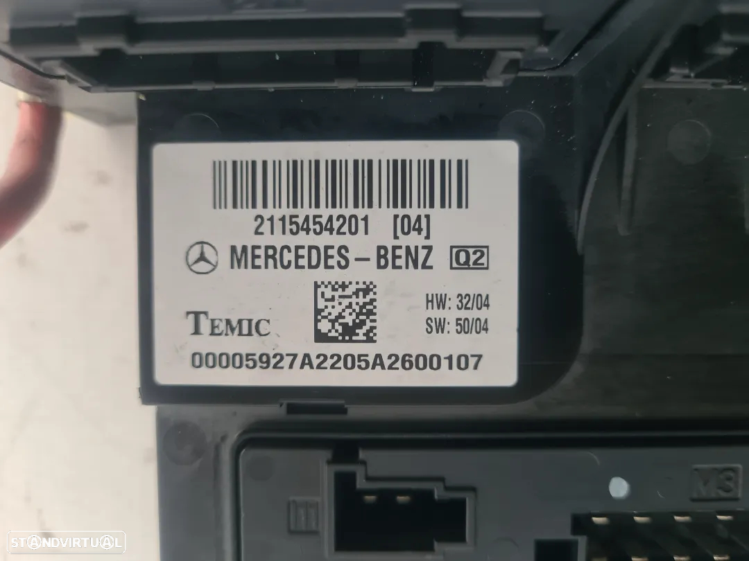 TAMPA CAIXA FUSIVEIS TAMPA PAINEL SAM UNIDADE CONTROLO A2115454201 2115454201 MERCEDES BENZ CLASS E W211 E220 CDI 150CV OM646961 646961 - 6