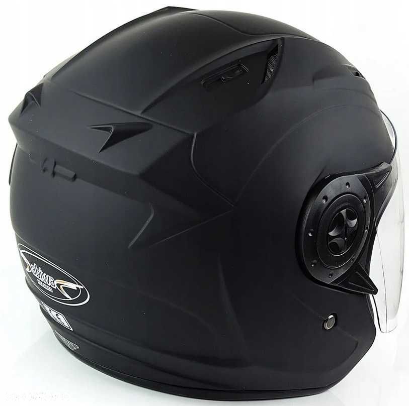 NOWY Lekki KASK Otwarty na Skuter Motor JET Czarny MAT Motocykl S-XXL - 4