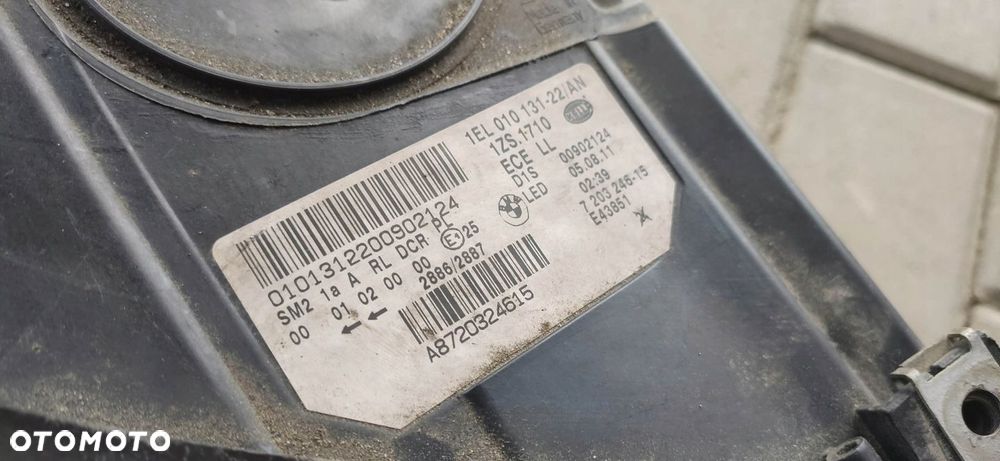 K LAMPA PRAWY PRZÓD BMW 5 F10 F11 BI-XENON 7203246 - 8