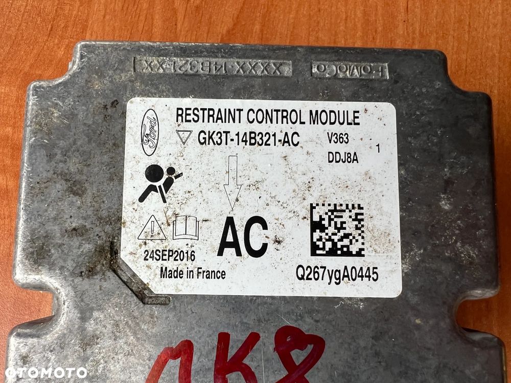 MODUŁ SENSOR PODUSZEK AIRBAG GK3T14B321AC Q267YGA0445 - 2