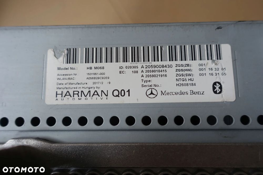 RADIO NAWIGACJA MERCEDES W205 17r. A2059008430 - 4