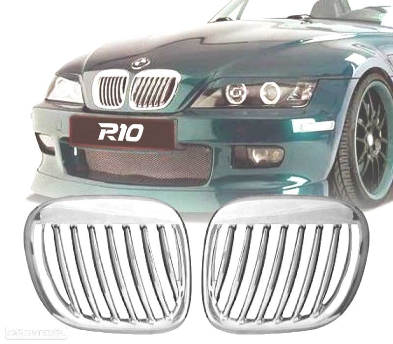 GRELHAS FRONTAIS BMW SERIE Z Z3 96-05 CROMADO - 1