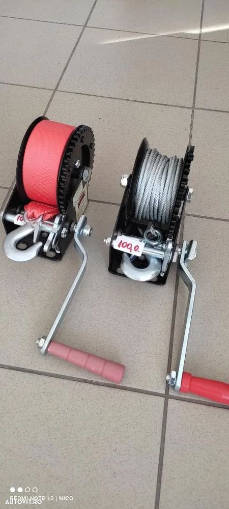 Troliu manual cablu otel sau chinga Dragon Winch 1600lbs(trage 725kg) - 2
