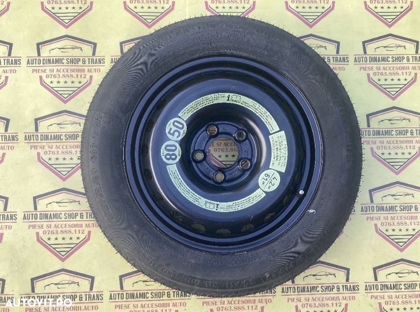 Roata rezerva  ingusta slim compatibila BMW F40 seria 1 125 90 R 16 - 1