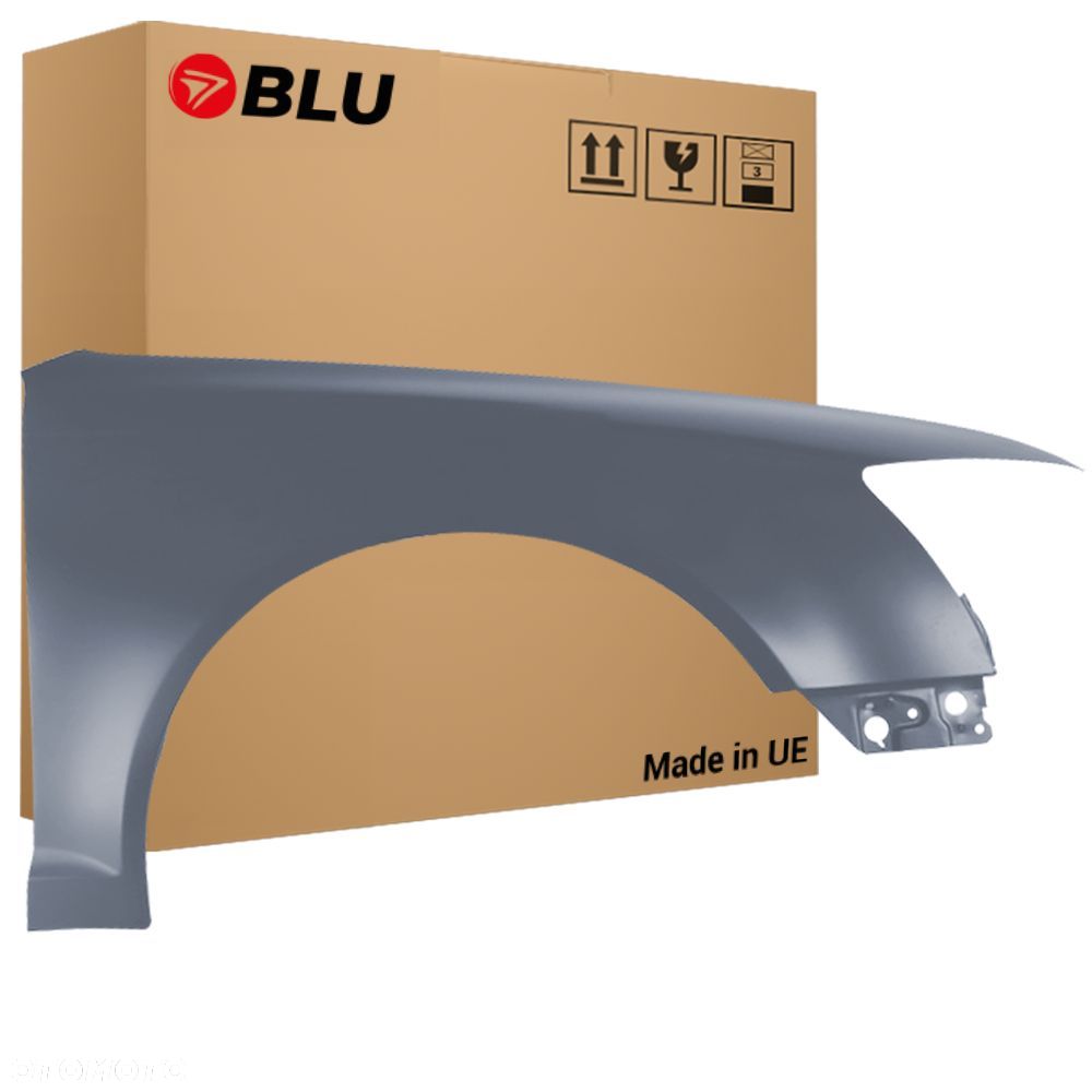 BLU Błotnik Audi A6 C6 Lift LY7G Prawy Srebrny 2008-2011 przód QuarzGrau - 1