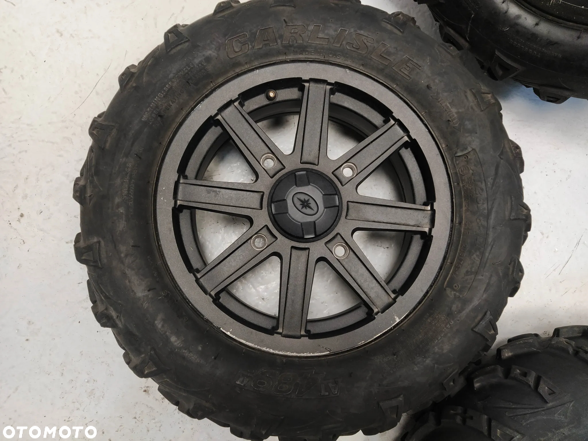 POLARIS SCRAMBLER 2X FELGA 14/7.5 R14 ET57.4   2X FELGA 14/5.5 R14 ET46.7  4X OPONY CST CARLISLE 26X8 26X10 R14 KOŁA - 10